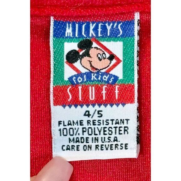 Vintage Mickey For Kids Stuff Mickey Mouse Robe Toddler 4/5 Made in The USA - Picture 4 of 8